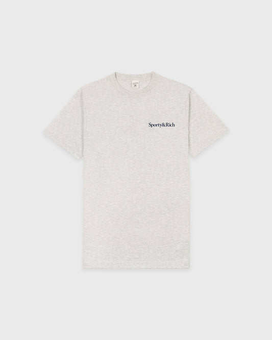 Health Is Wealth T-Shirt - Heather Gray/Navy