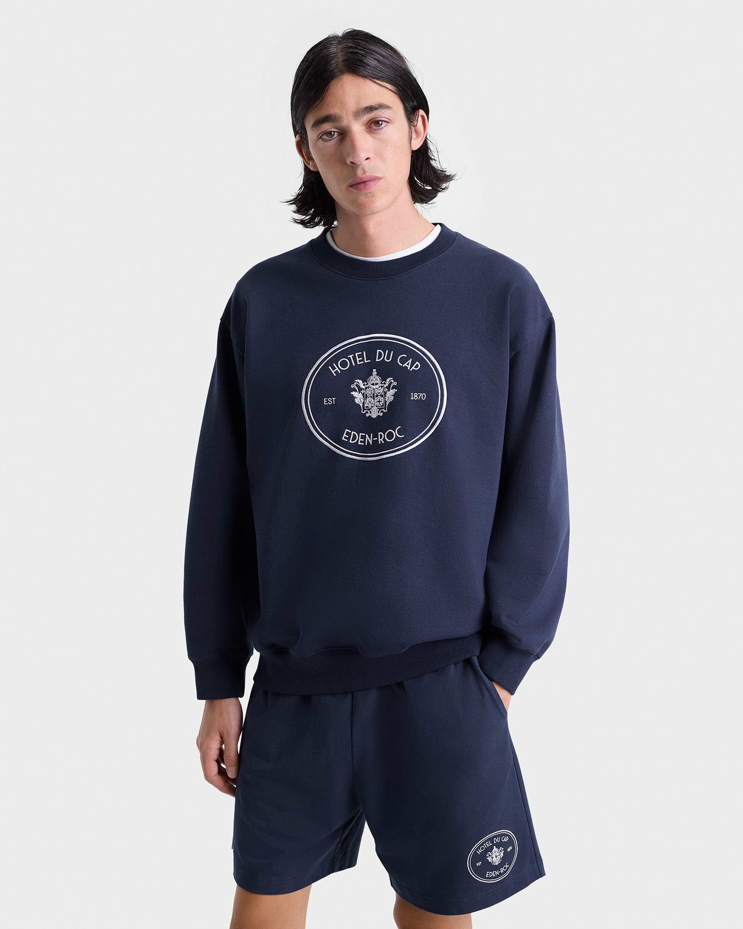Eden Crest Gym Short - Navy/White