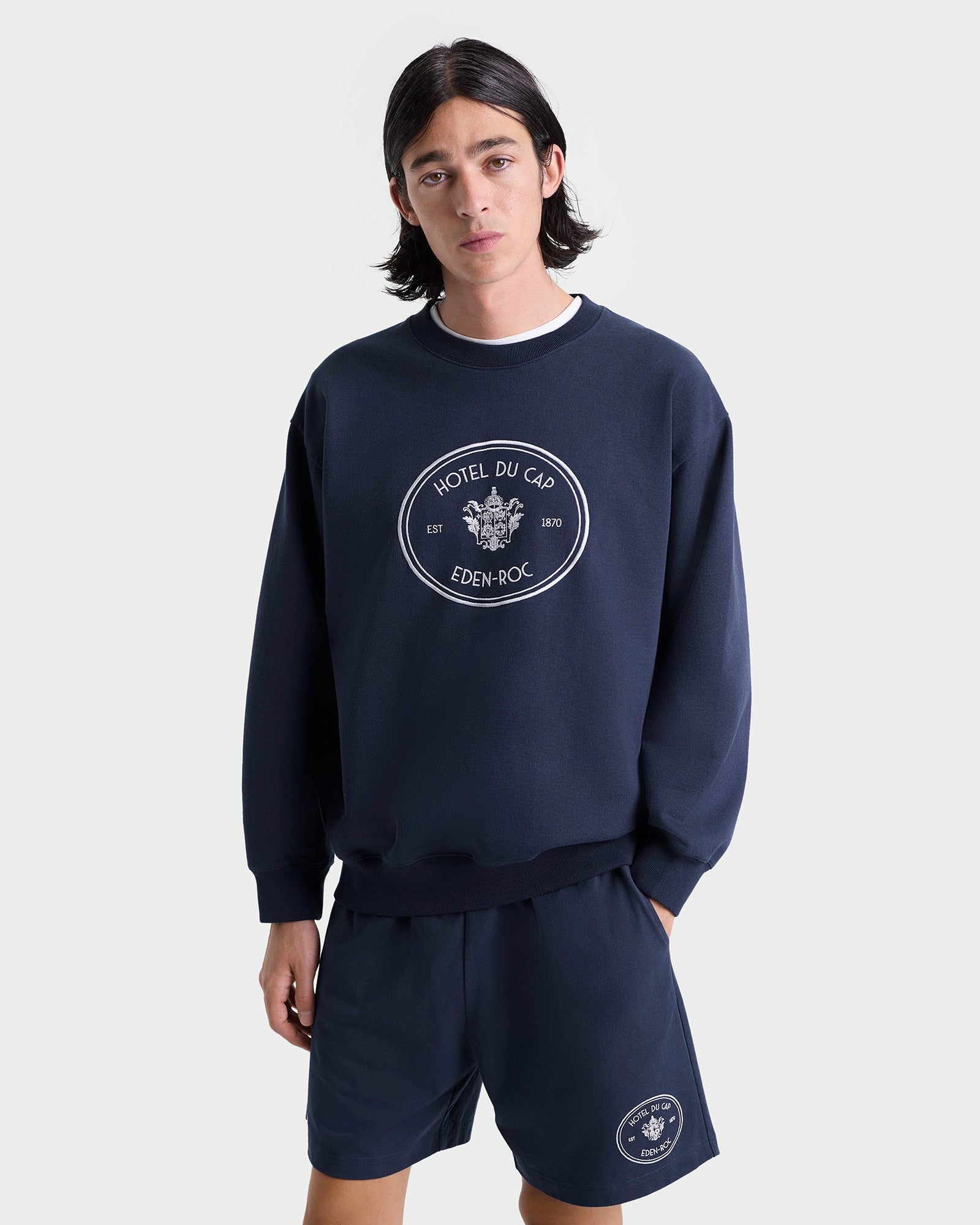 Eden Crest Gym Short - Navy/White