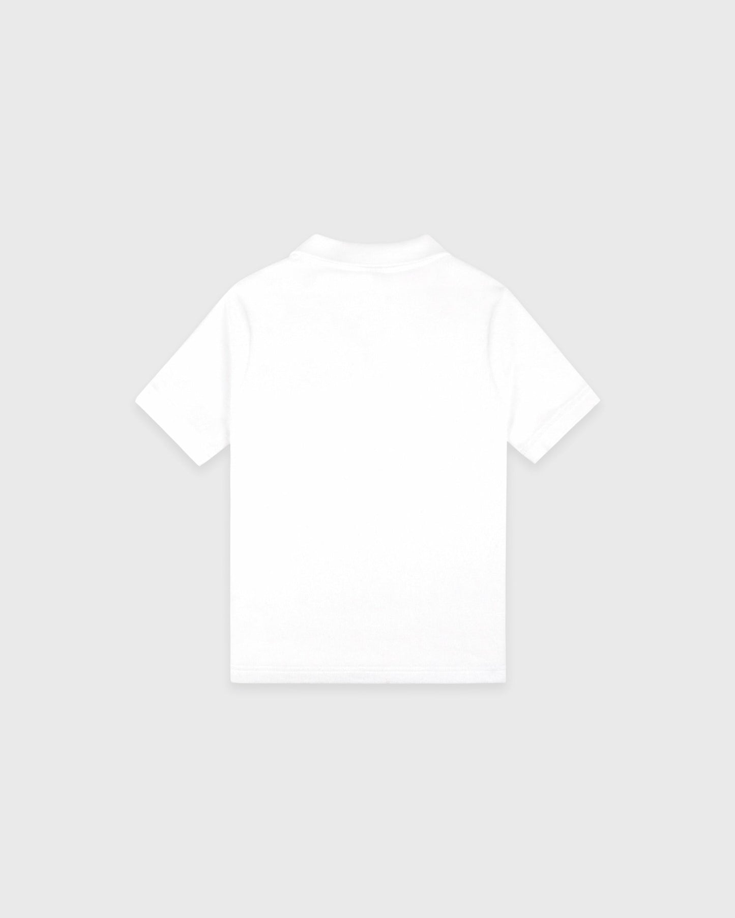 Signature Logo Kids Terry Polo - White/Light Navy