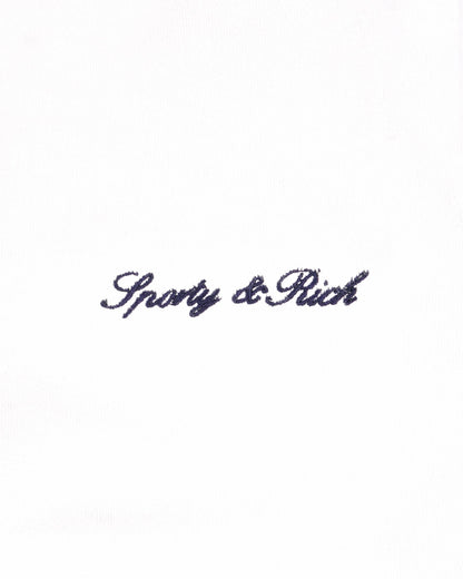 Signature Logo Kids Terry Polo - White/Light Navy