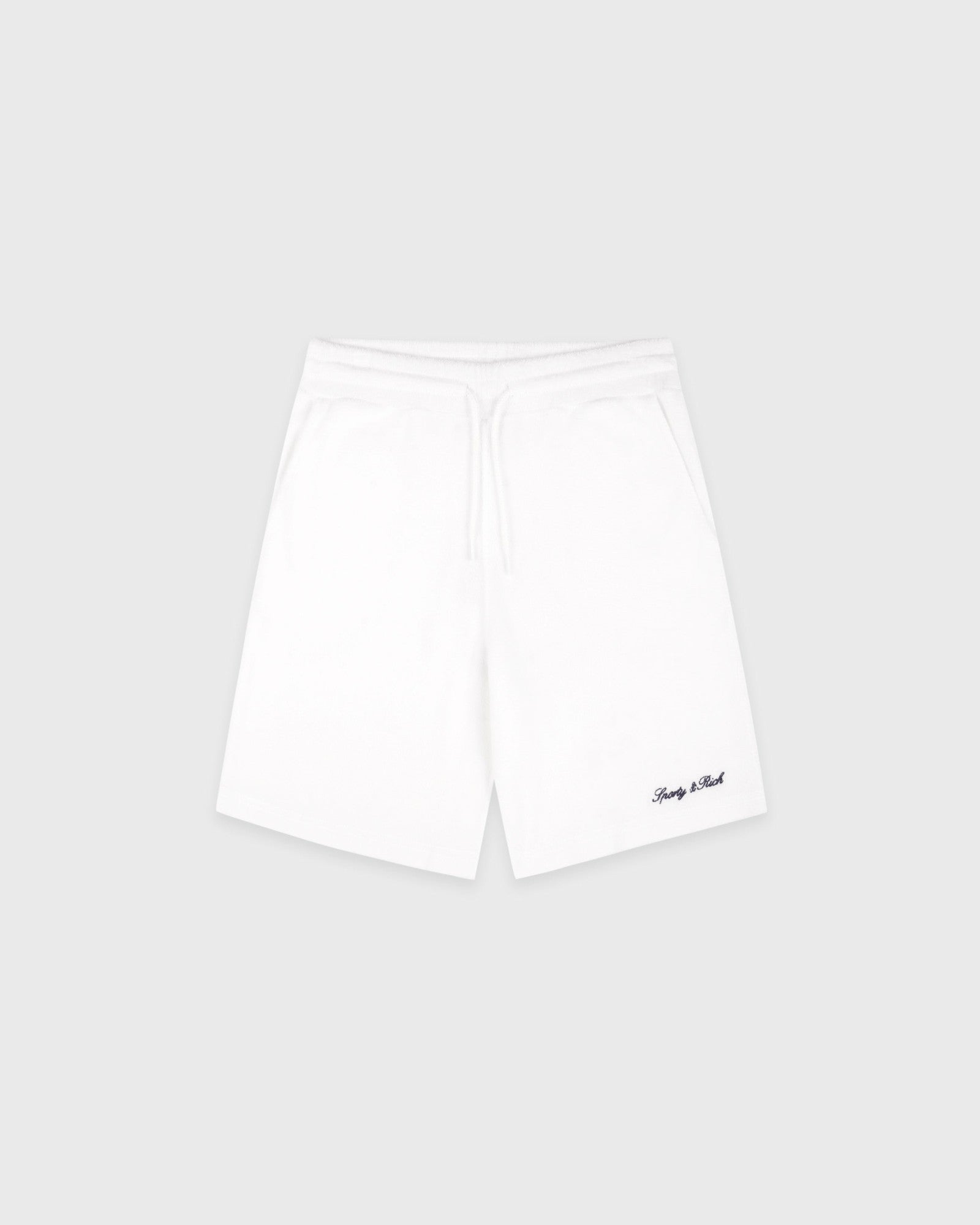 Signature Logo Kids Terry Short - White/Light Navy