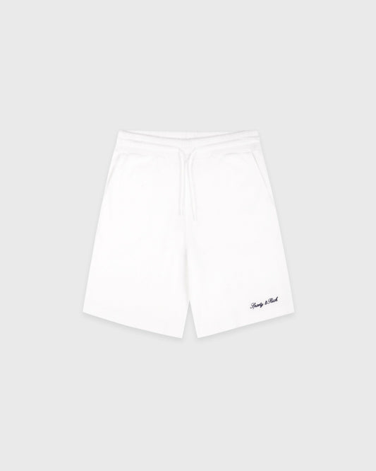 Signature Logo Kids Terry Short - White/Light Navy
