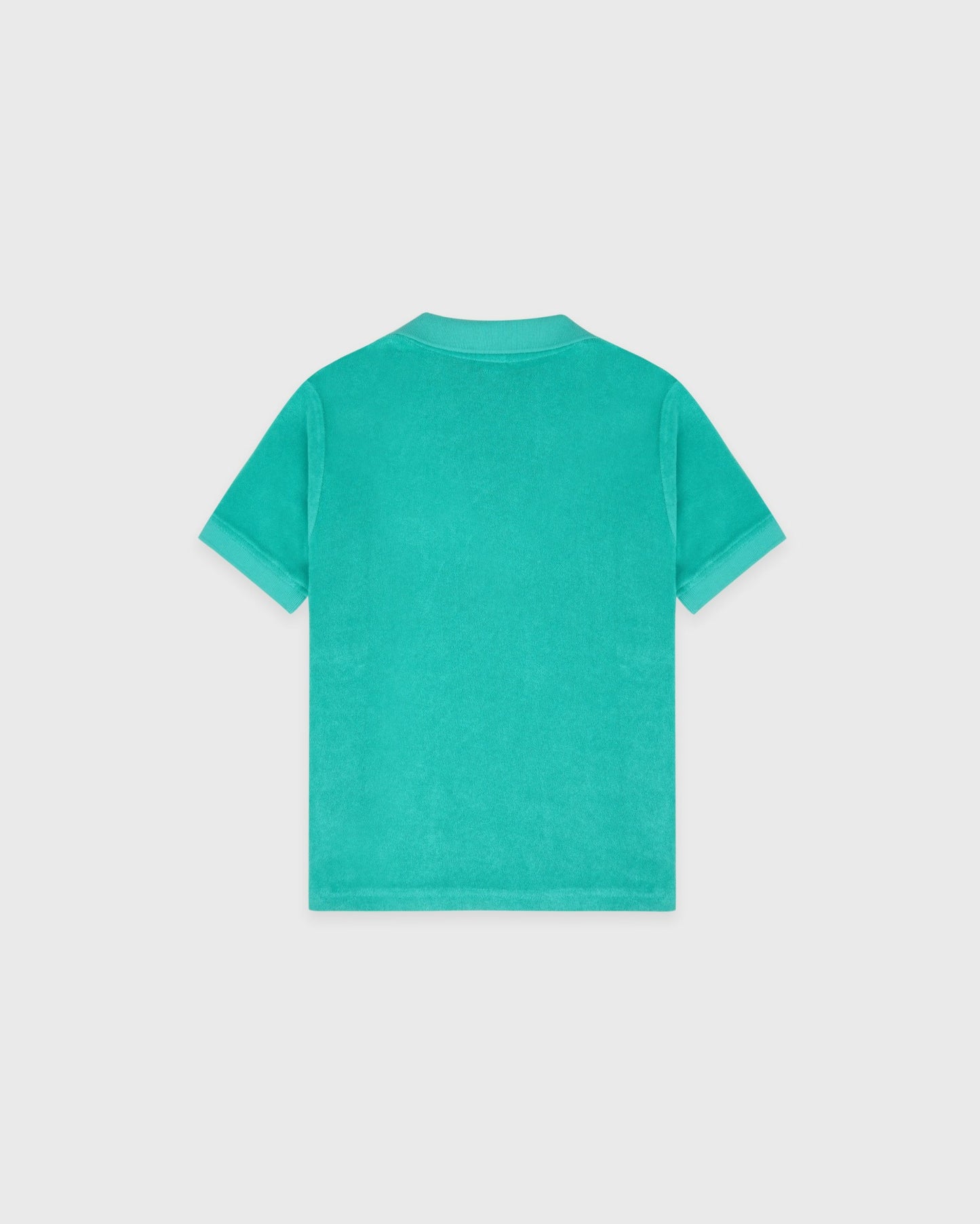 Signature Logo Kids Terry Polo - Amalfi Green/White