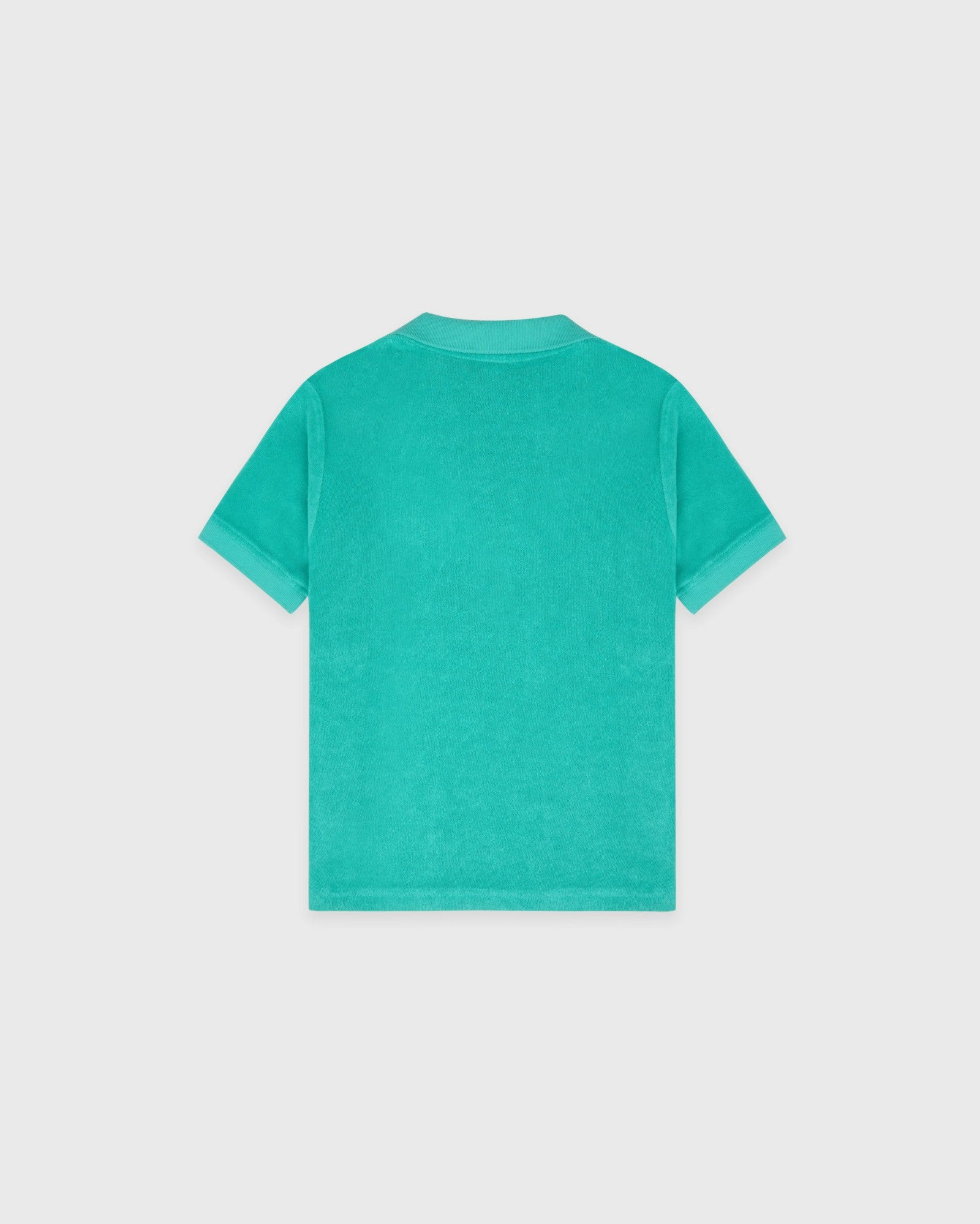 Signature Logo Kids Terry Polo - Amalfi Green/White