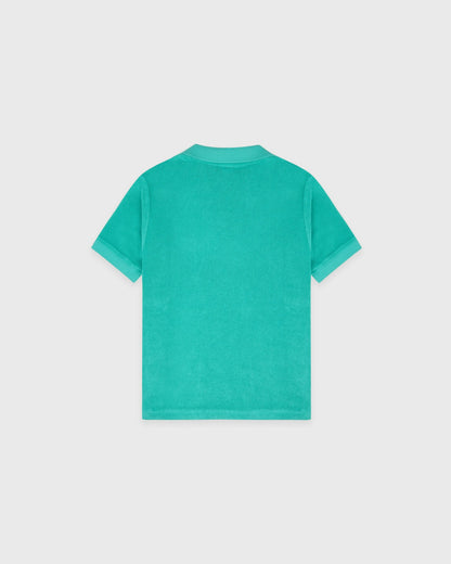 Signature Logo Kids Terry Polo - Amalfi Green/White