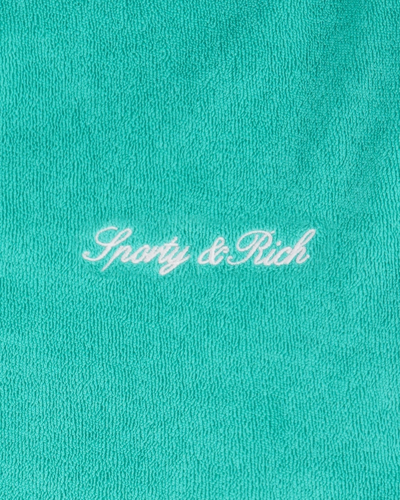 Signature Logo Kids Terry Polo - Amalfi Green/White