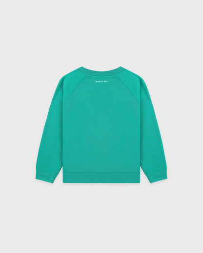 Be Nice Kids Crewneck - Amalfi Green/White