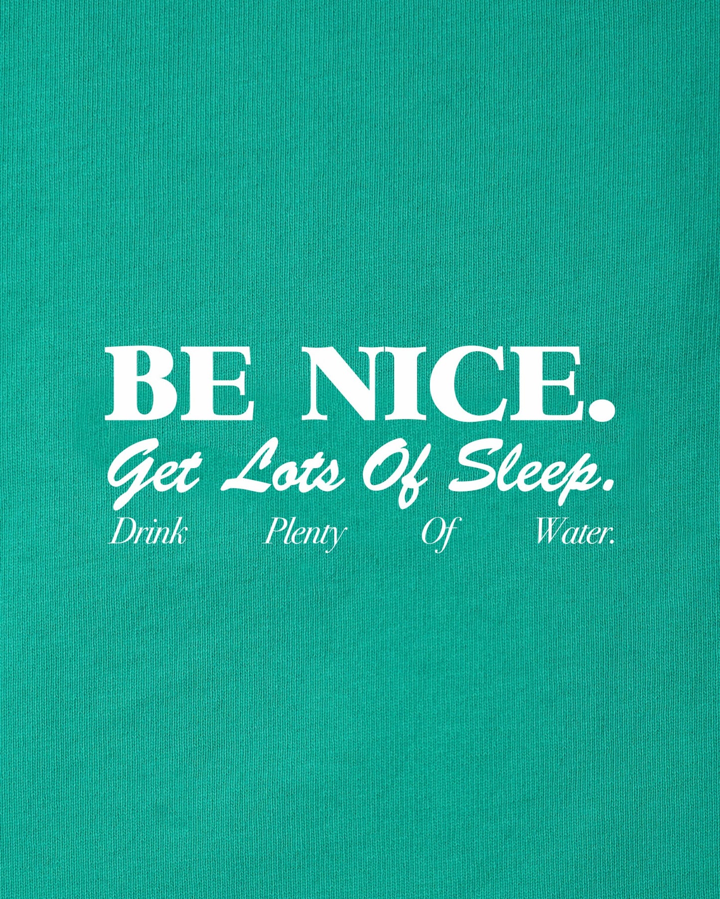 Be Nice Kids T-Shirt - Amalfi Green/White