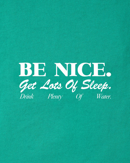 Be Nice Kids T-Shirt - Amalfi Green/White