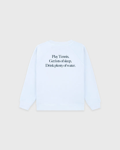 Play Tennis Kids Crewneck - Ciel