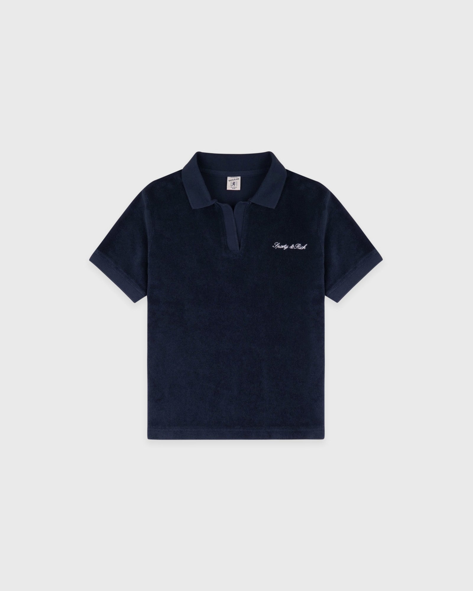 Signature Logo Kids Terry Polo - Dark Navy