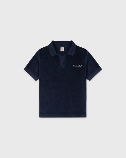 Signature Logo Kids Terry Polo - Dark Navy