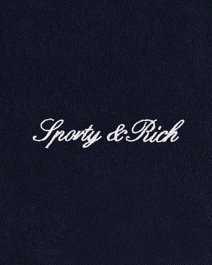 Signature Logo Kids Terry Polo - Dark Navy