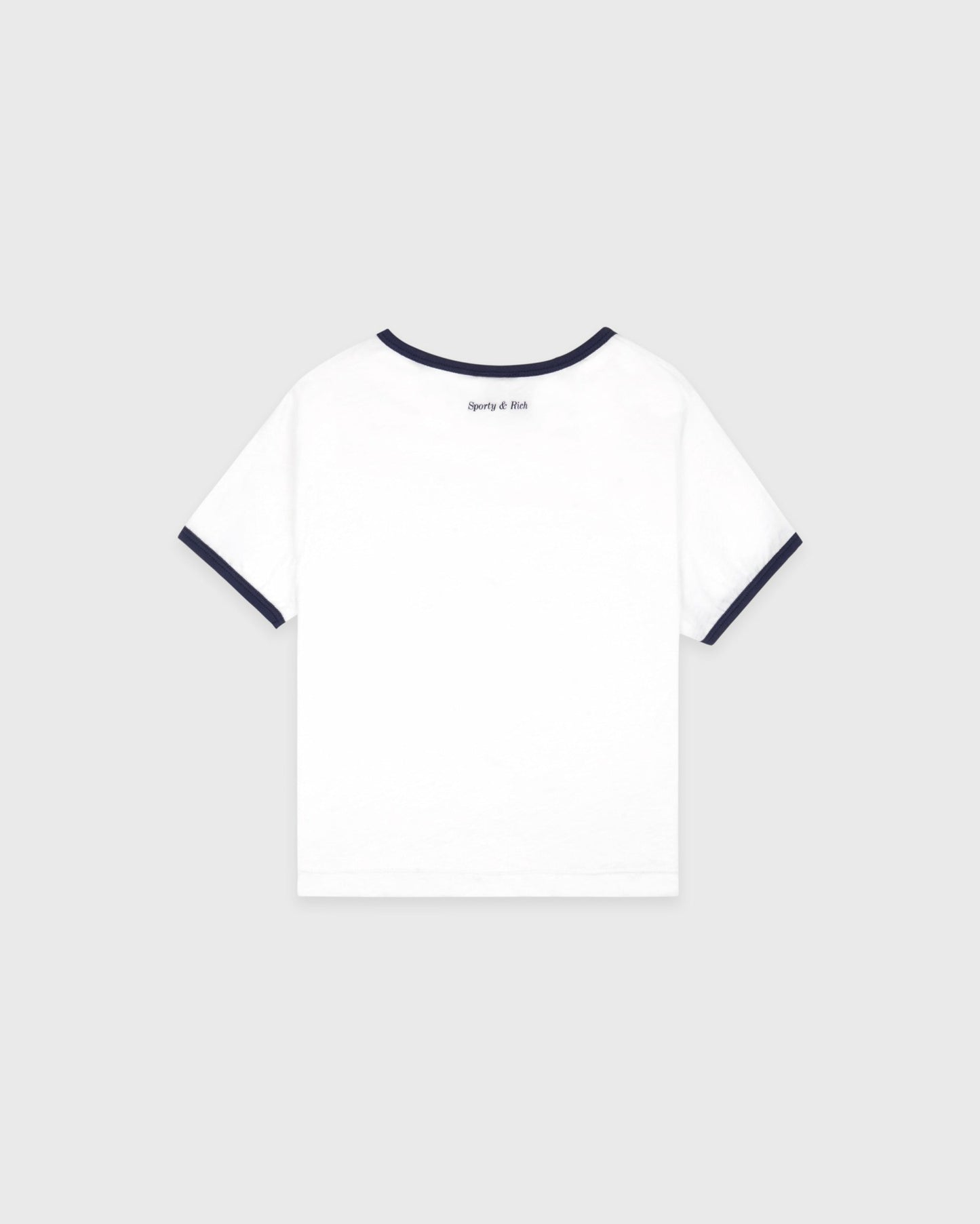 Be Nice Kids Ringer Tee - White/Light Navy/Light Navy