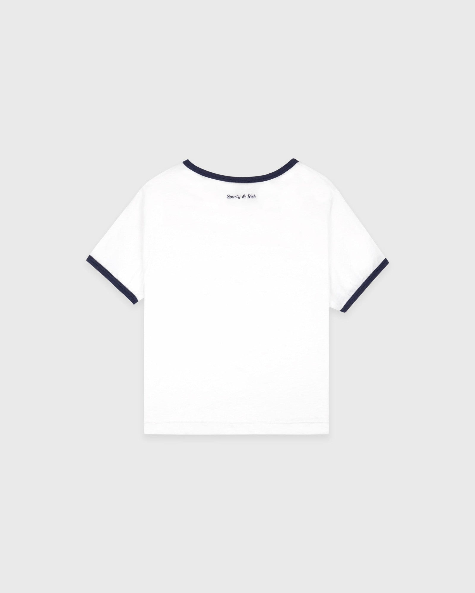 Be Nice Kids Ringer Tee - White/Light Navy/Light Navy
