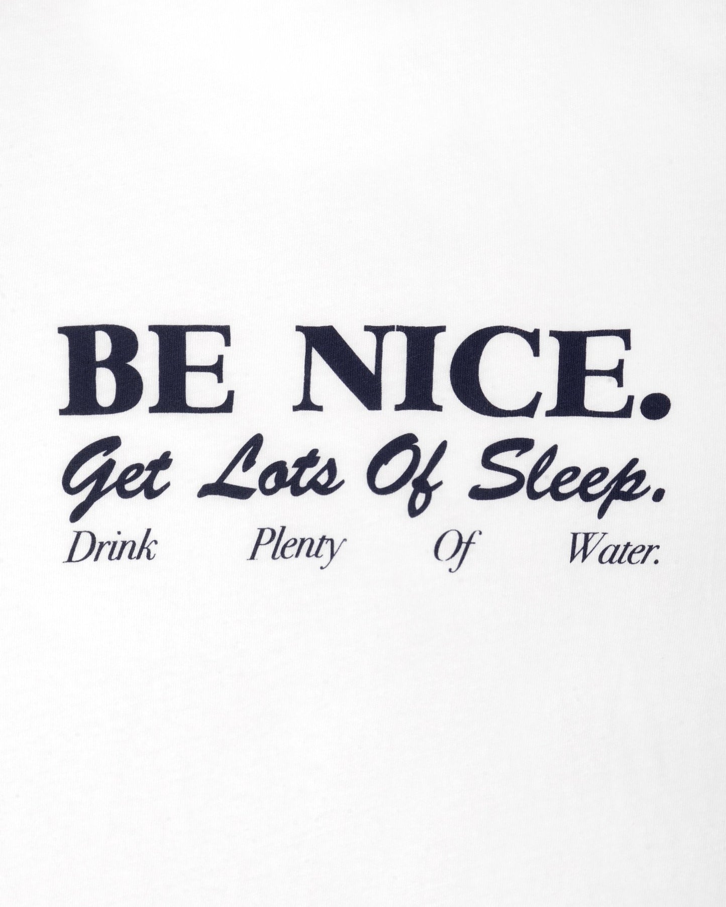 Be Nice Kids Ringer Tee - White/Light Navy/Light Navy