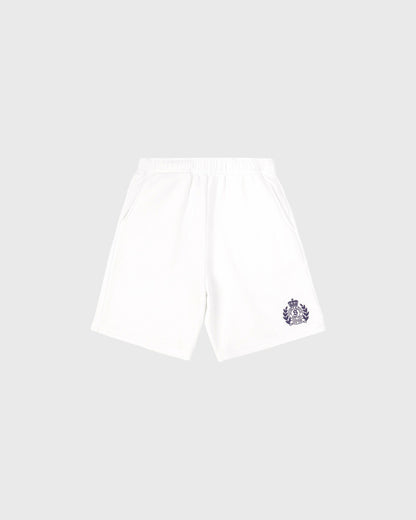 NY Crest Kids Gym Short - White/Light Navy