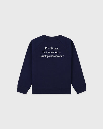 Play Tennis Kids Crewneck - Dark Navy