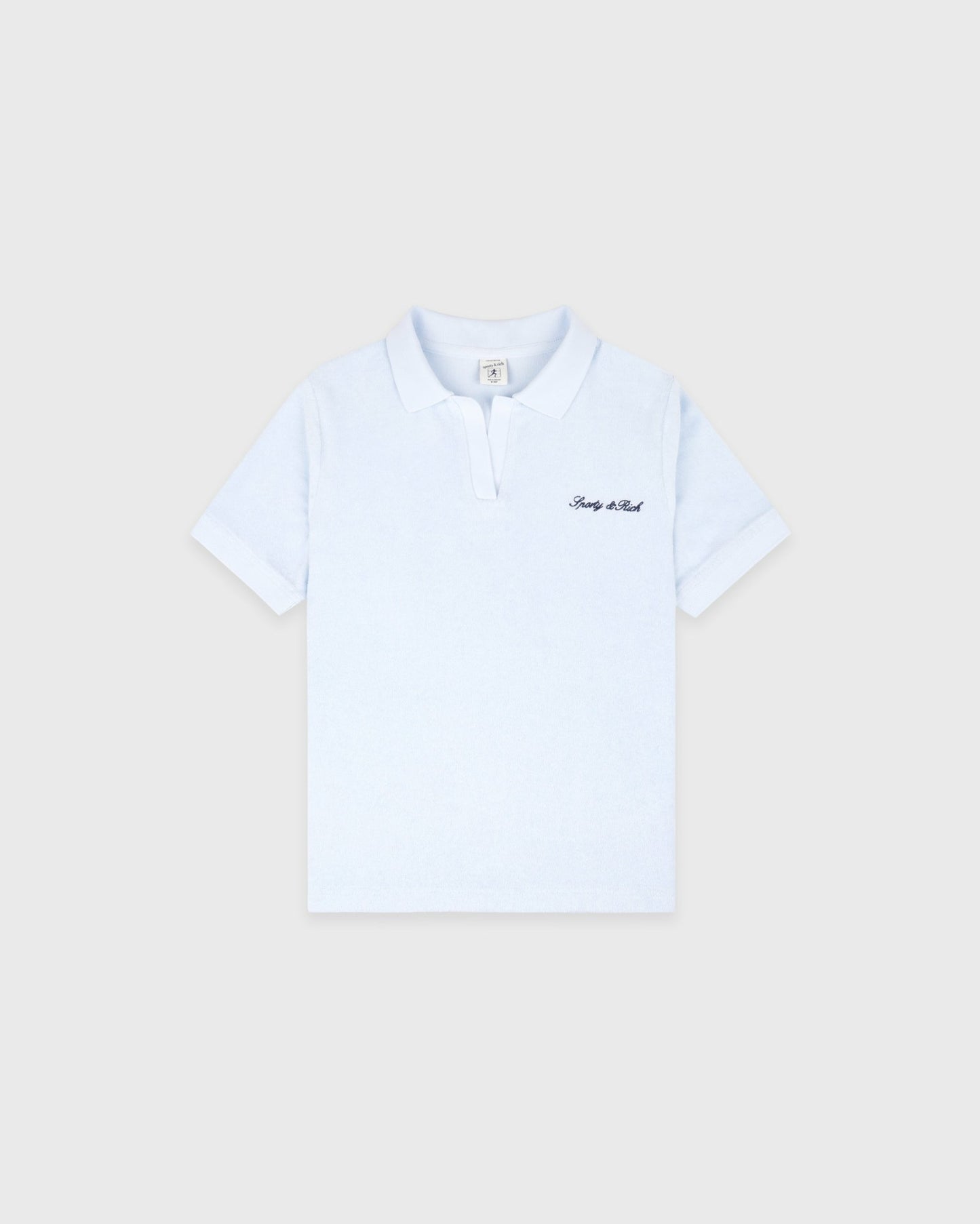 Signature Logo Kids Terry Polo - Ciel