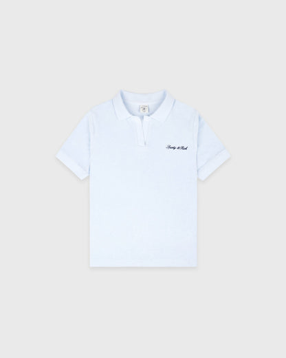 Signature Logo Kids Terry Polo - Ciel