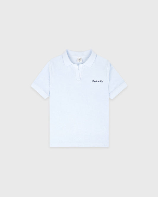 Signature Logo Kids Terry Polo - Ciel