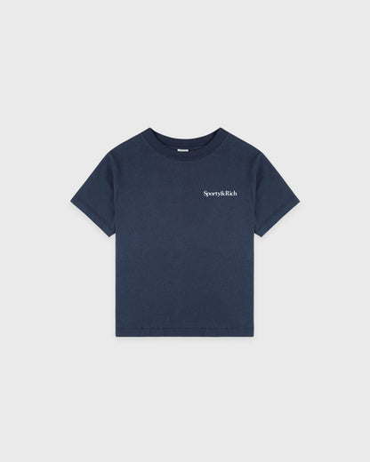 Drink More Water Kids T-Shirt - Light Navy/White