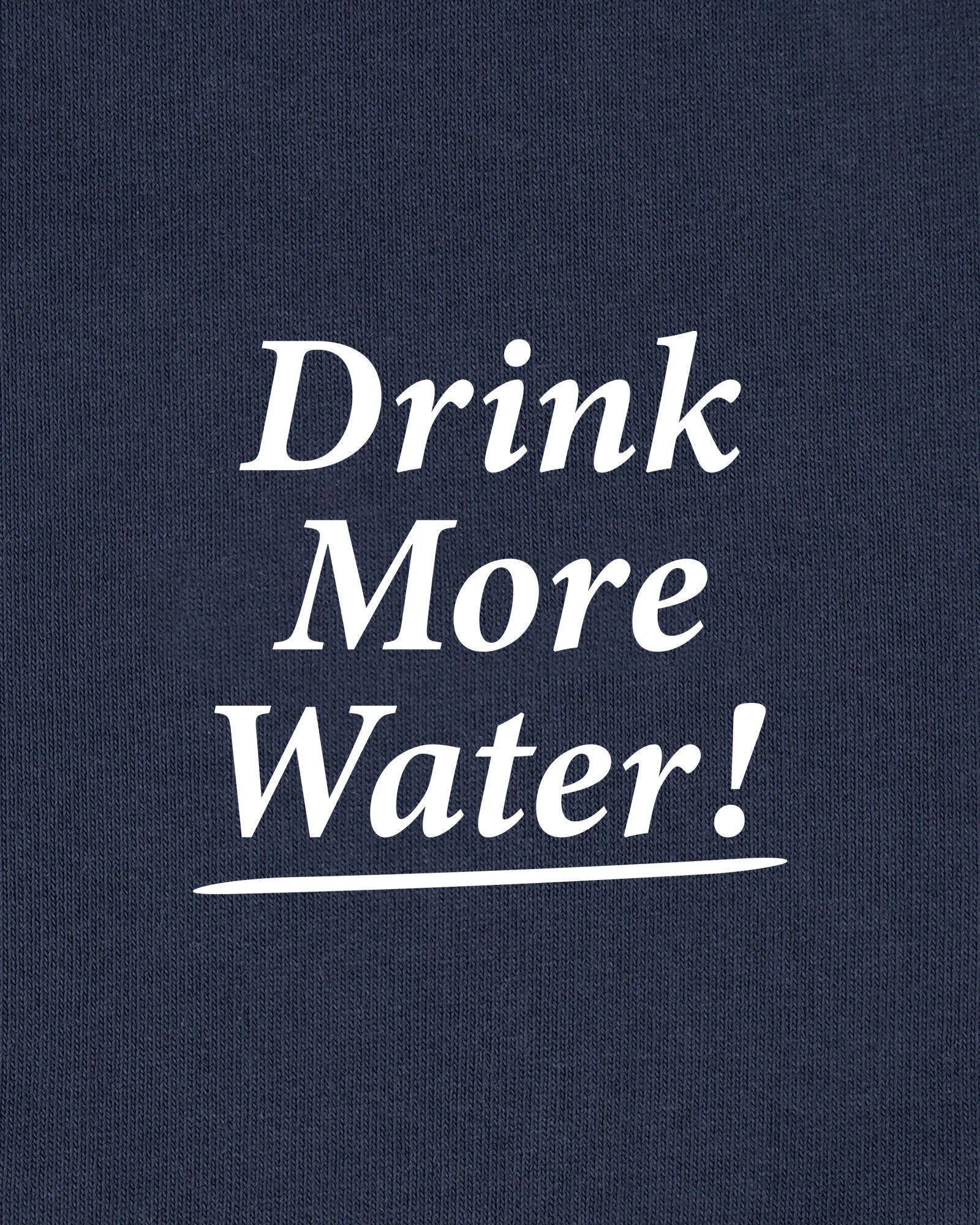 Drink More Water Kids T-Shirt - Light Navy/White
