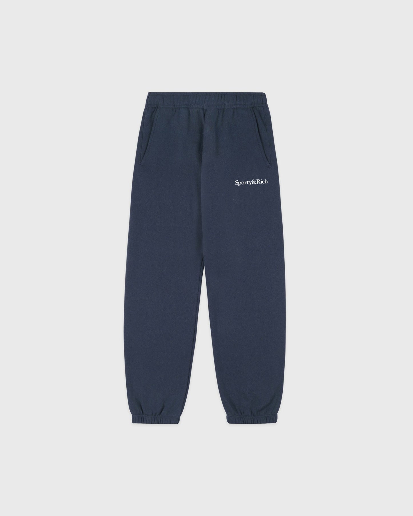 Serif Logo Kids Sweatpant - Light Navy/White