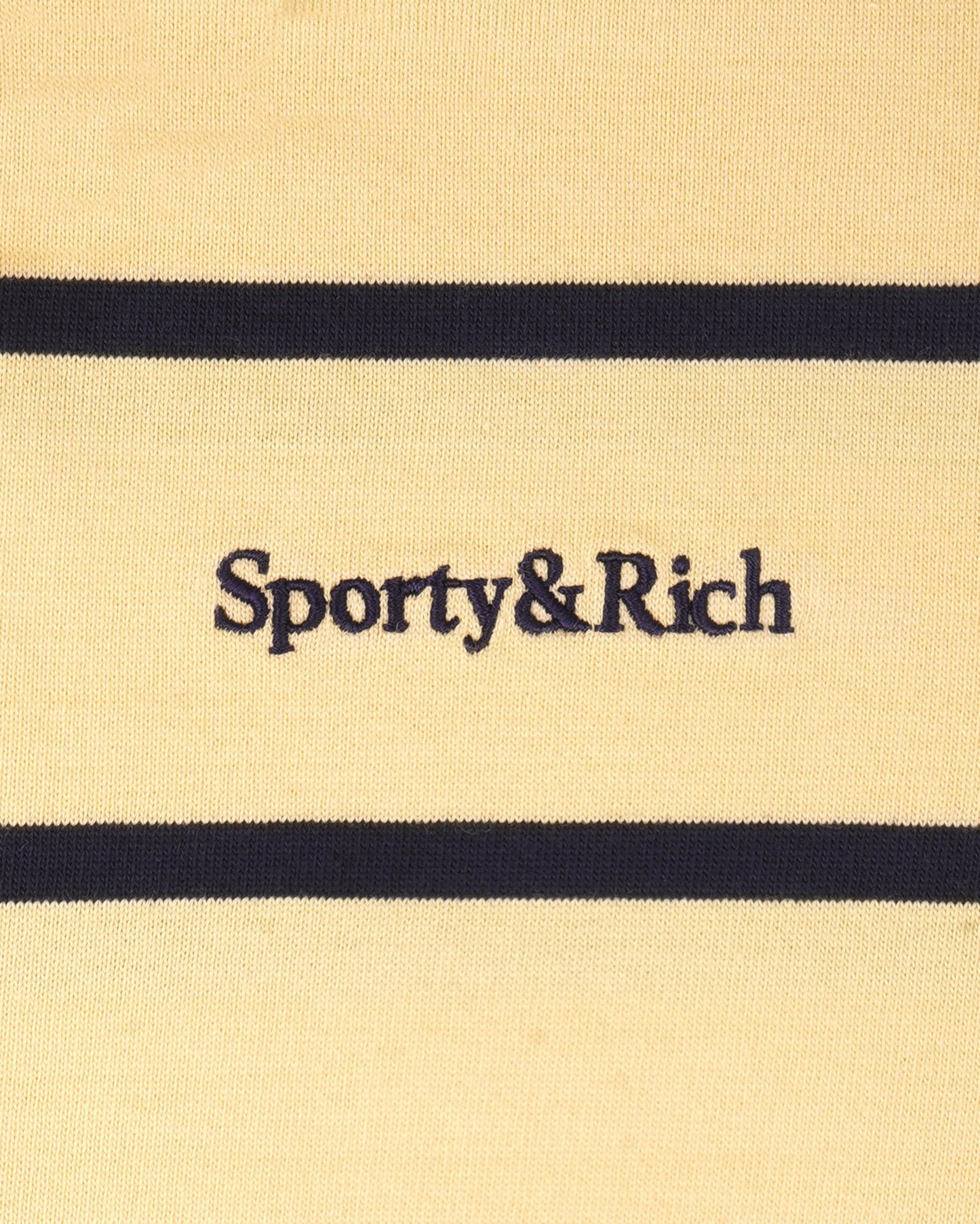 Serif Logo Kids Rugby Polo - Almond/Navy