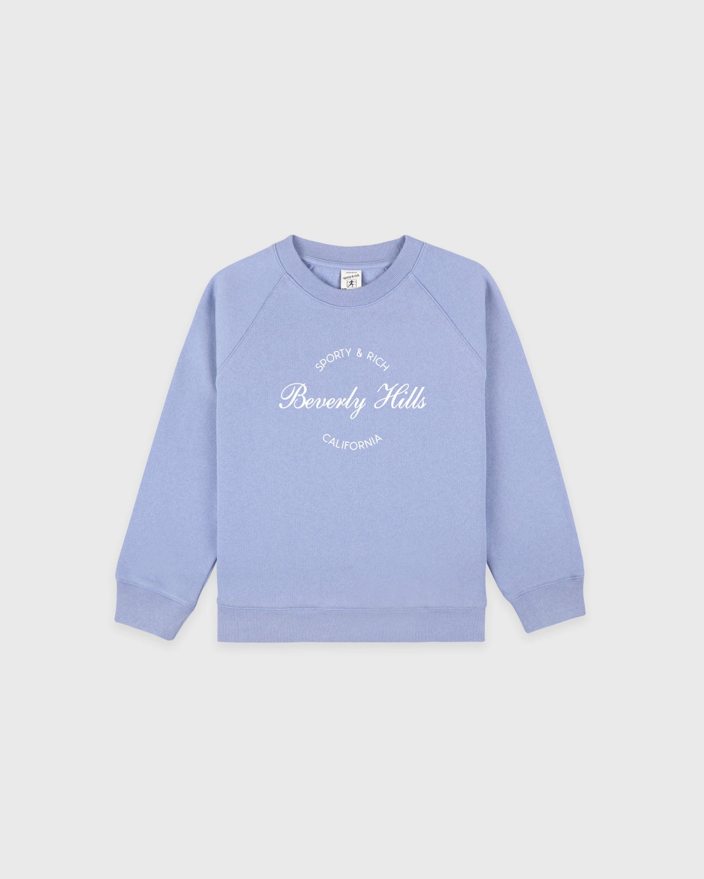 Beverly Script Kids Crewneck - Periwinkle