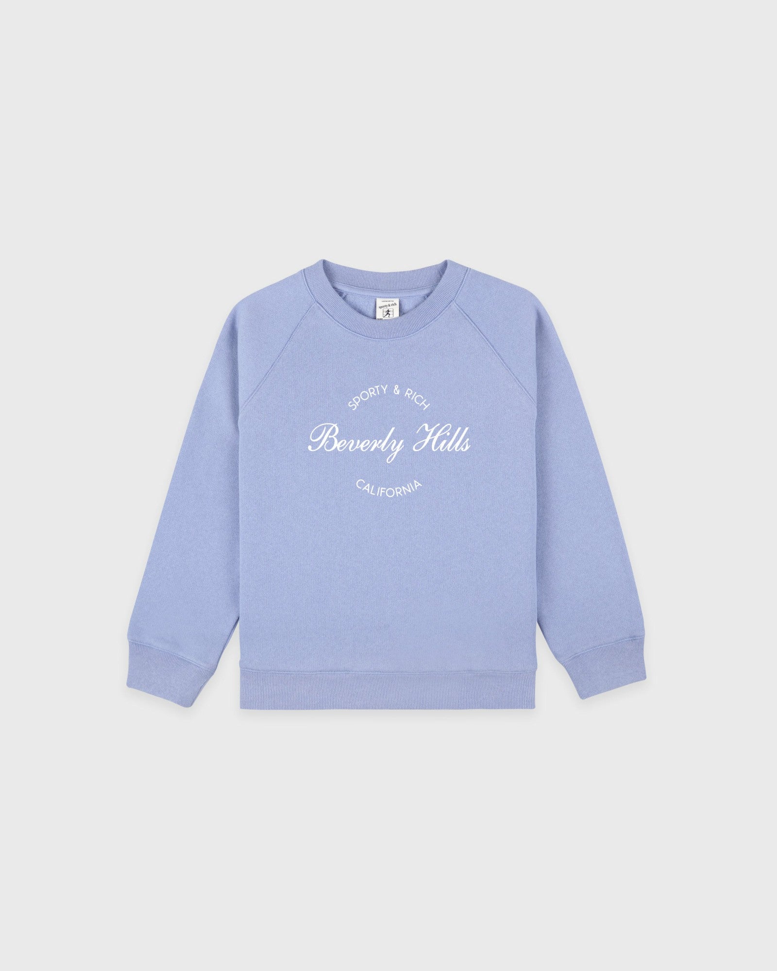 Beverly Script Kids Crewneck - Periwinkle