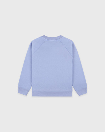 Beverly Script Kids Crewneck - Periwinkle