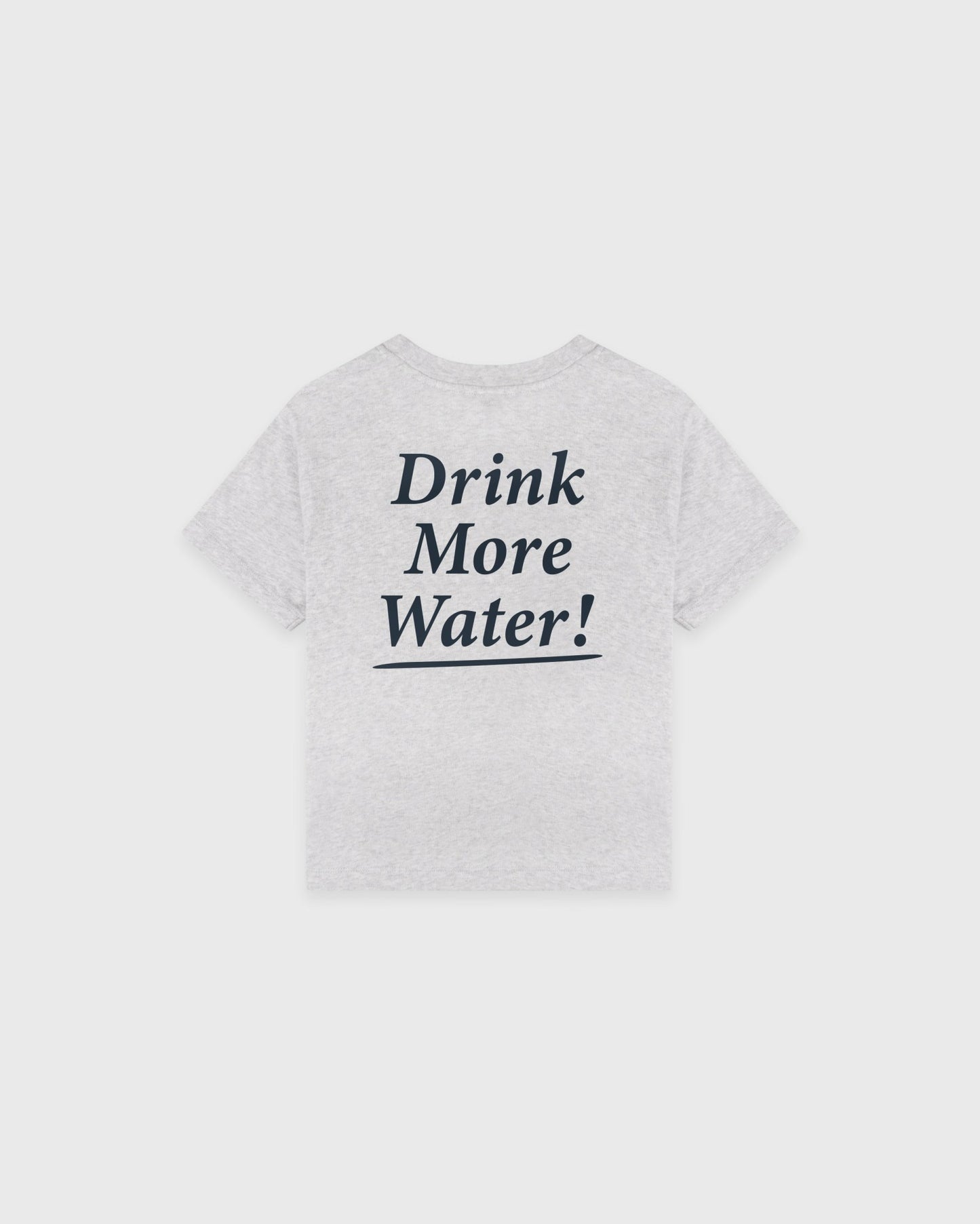 Drink More Water Kids T-Shirt - Heather Gray