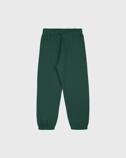 Serif Logo Kids Sweatpant - Forest/White