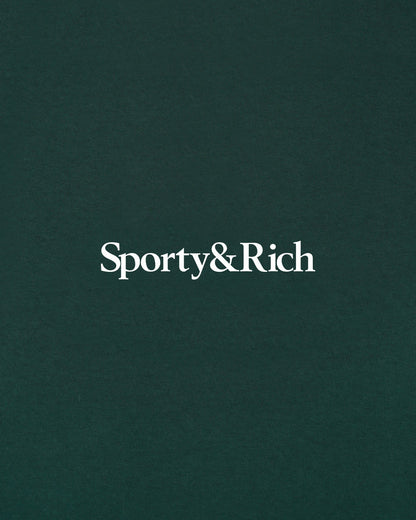 Serif Logo Kids Sweatpant - Forest/White
