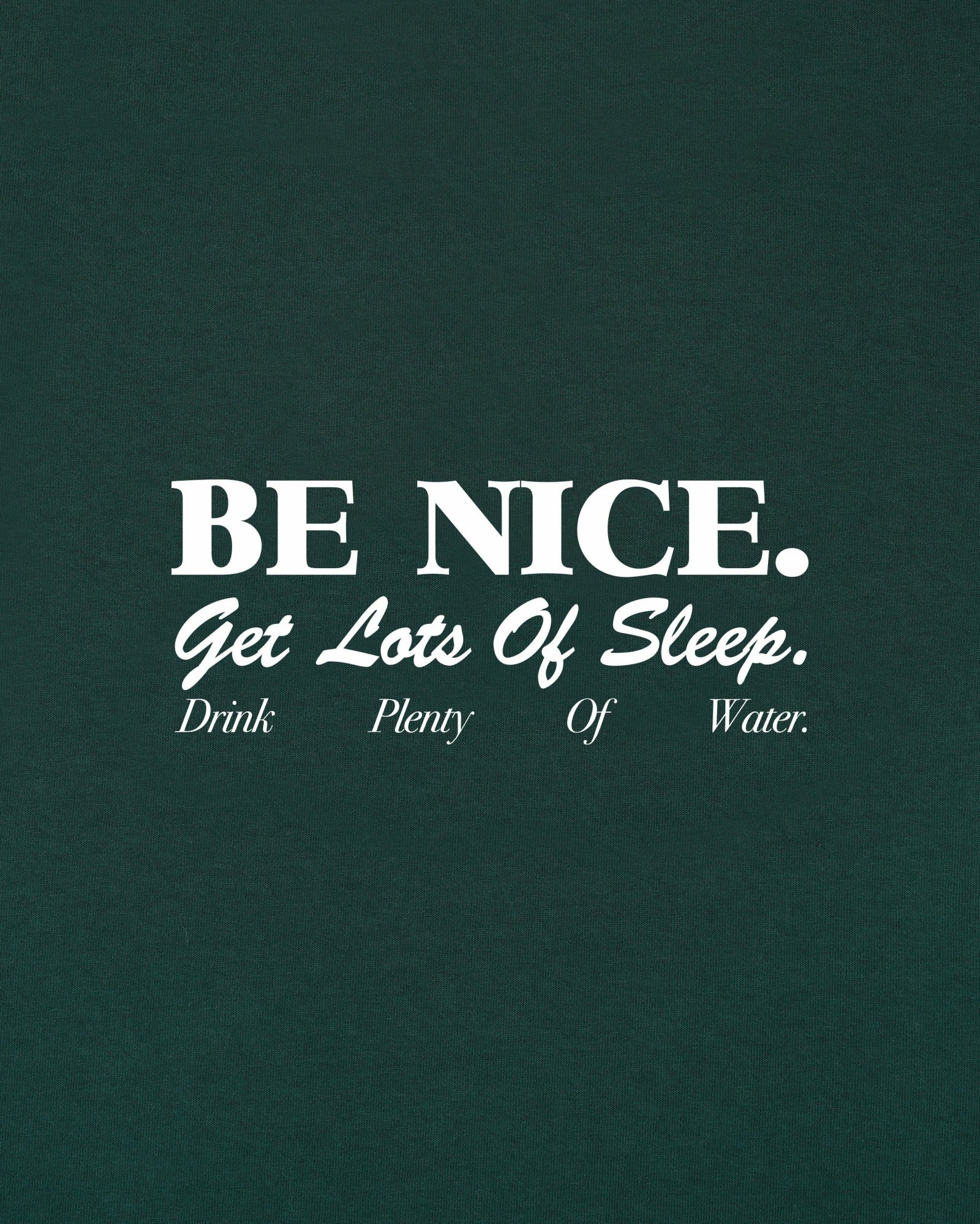 Be Nice Kids Crewneck - Forest/White
