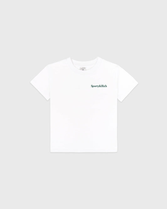 Drink More Water Kids T-Shirt - White/Forest