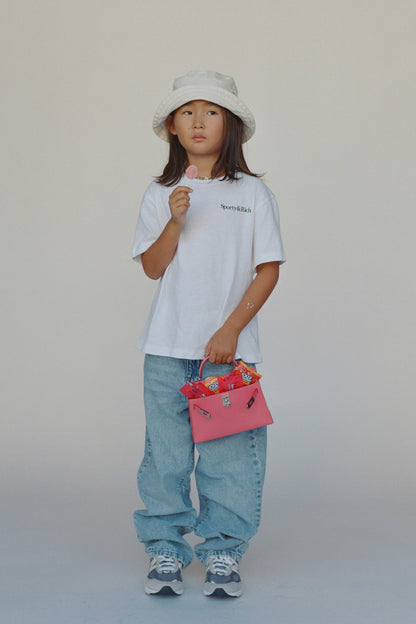 Drink More Water Kids T-Shirt - White/Forest