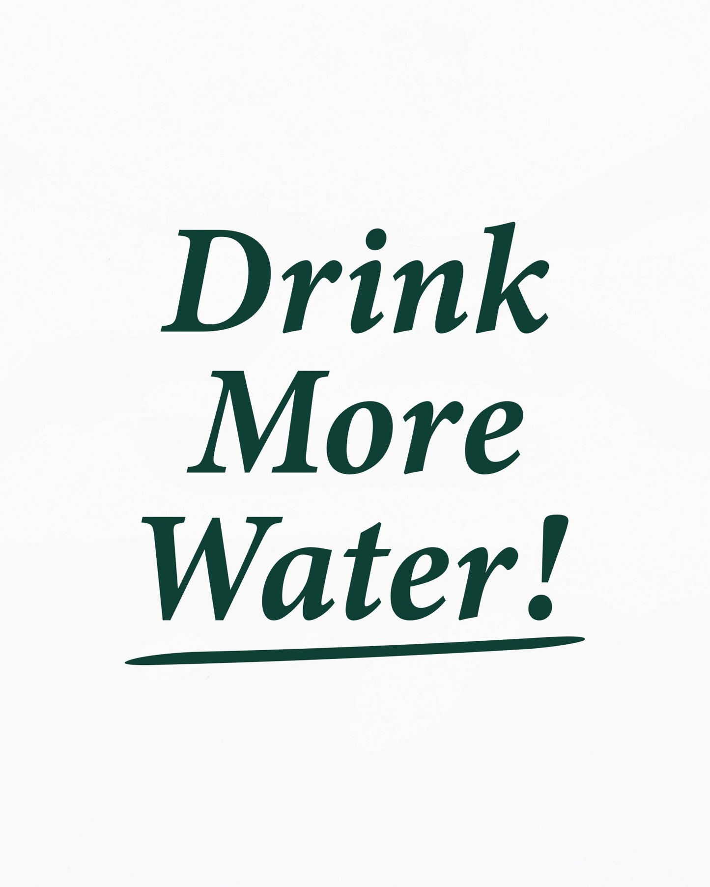 Drink More Water Kids Crewneck - White/Forest