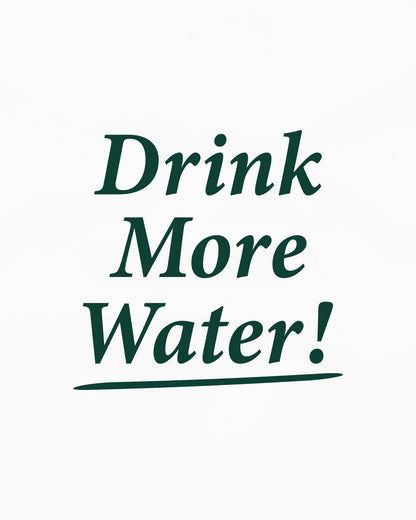 Drink More Water Kids Crewneck - White/Forest
