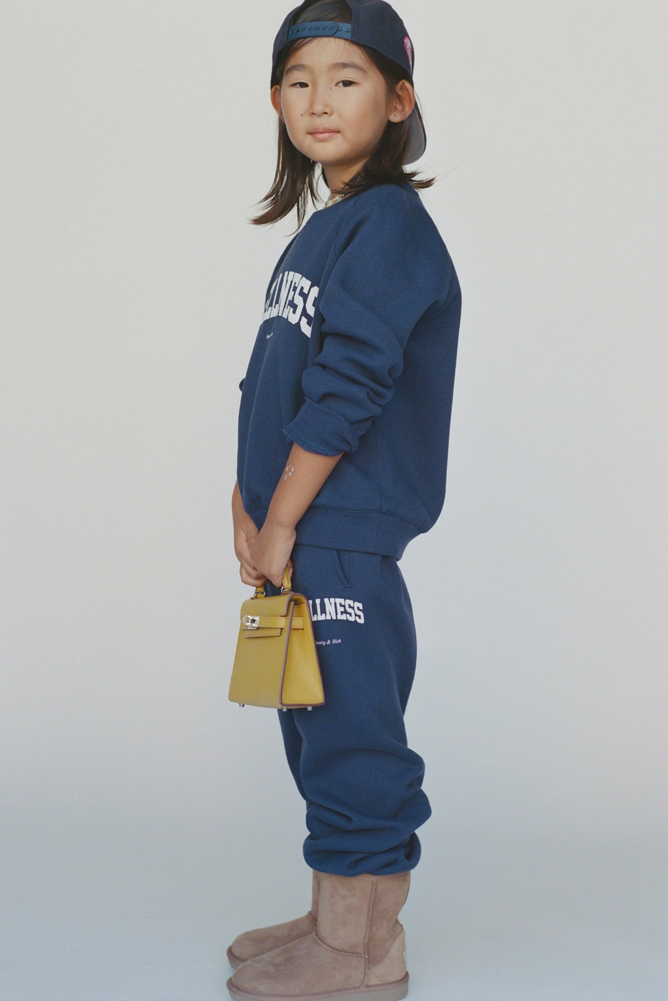 Wellness Ivy Kids Sweatpant - Navy/White