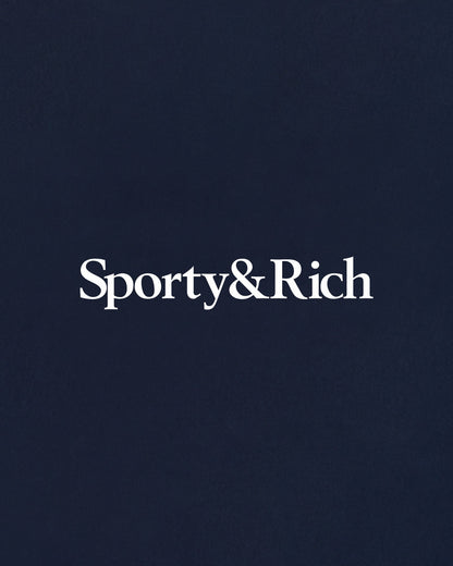 Serif Logo Kids Sweatpant - Dark Navy/White