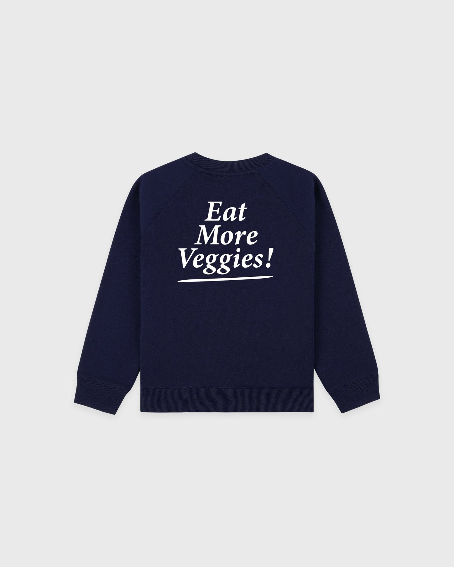 Eat More Veggies Kids Crewneck - Navy/White
