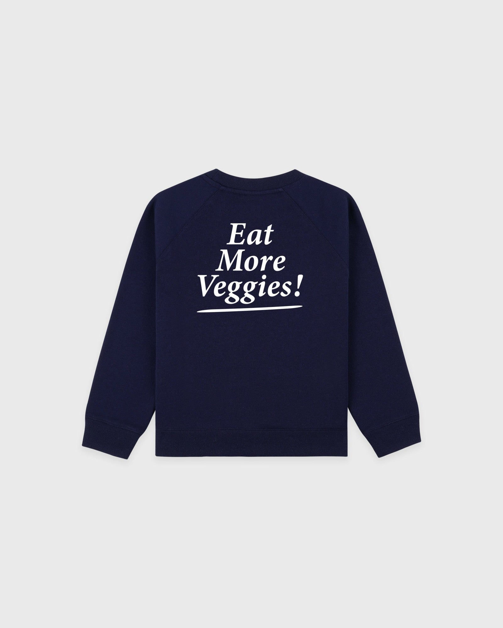 Eat More Veggies Kids Crewneck - Navy/White