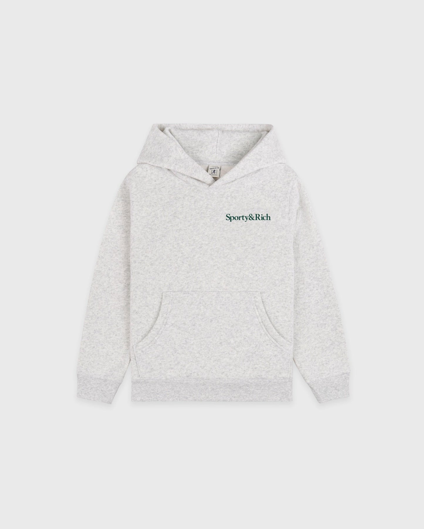 Play Tennis Kids Hoodie - Heather Gray/Forest
