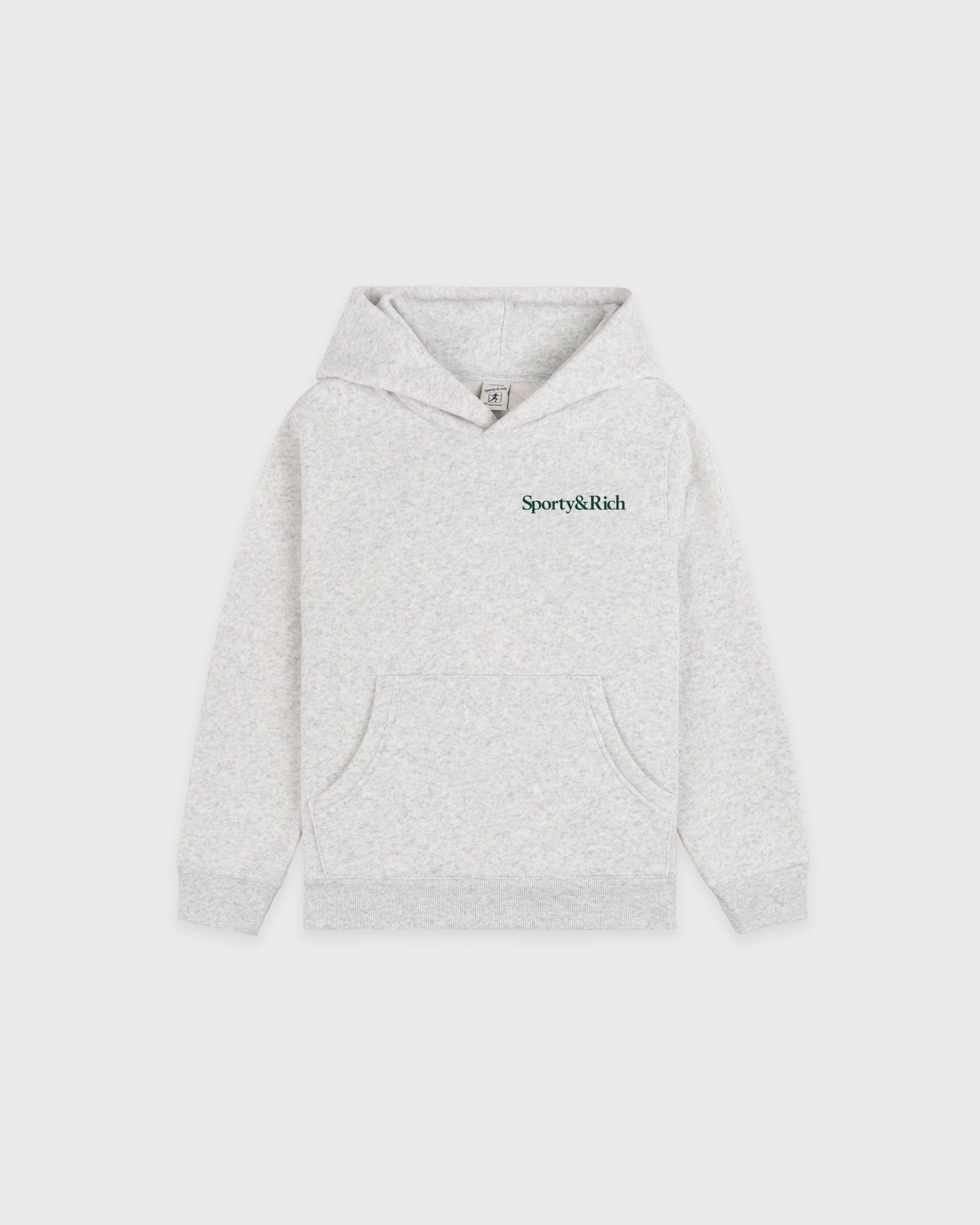 Play Tennis Kids Hoodie - Heather Gray/Forest
