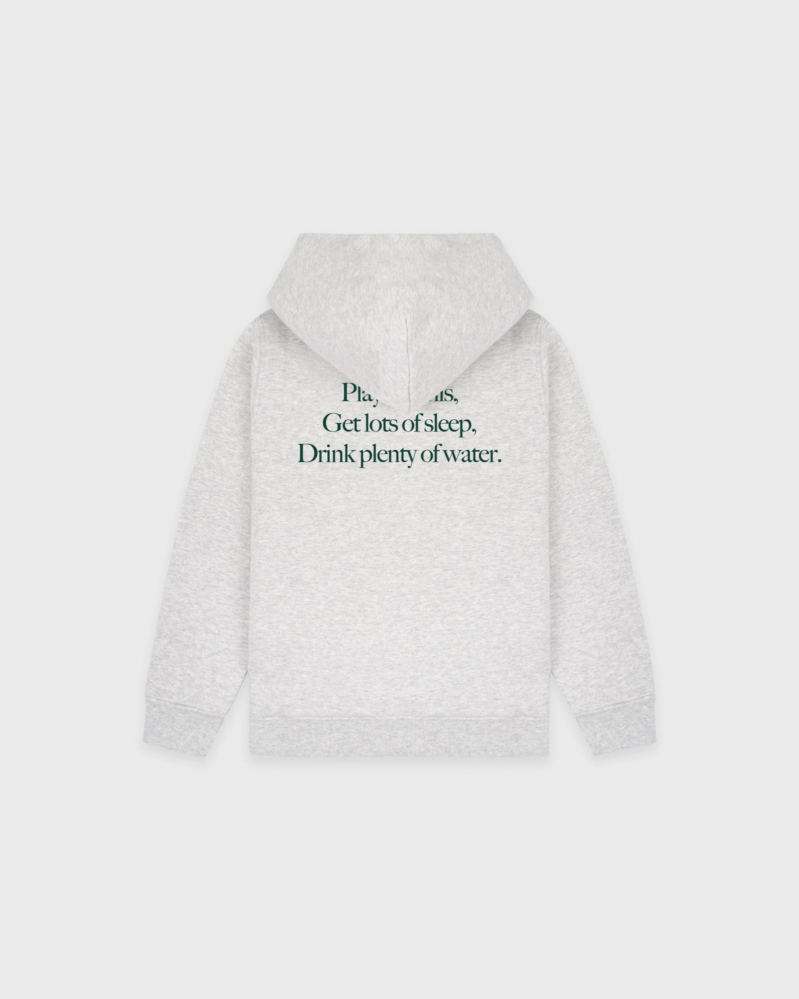 Play Tennis Kids Hoodie - Heather Gray/Forest