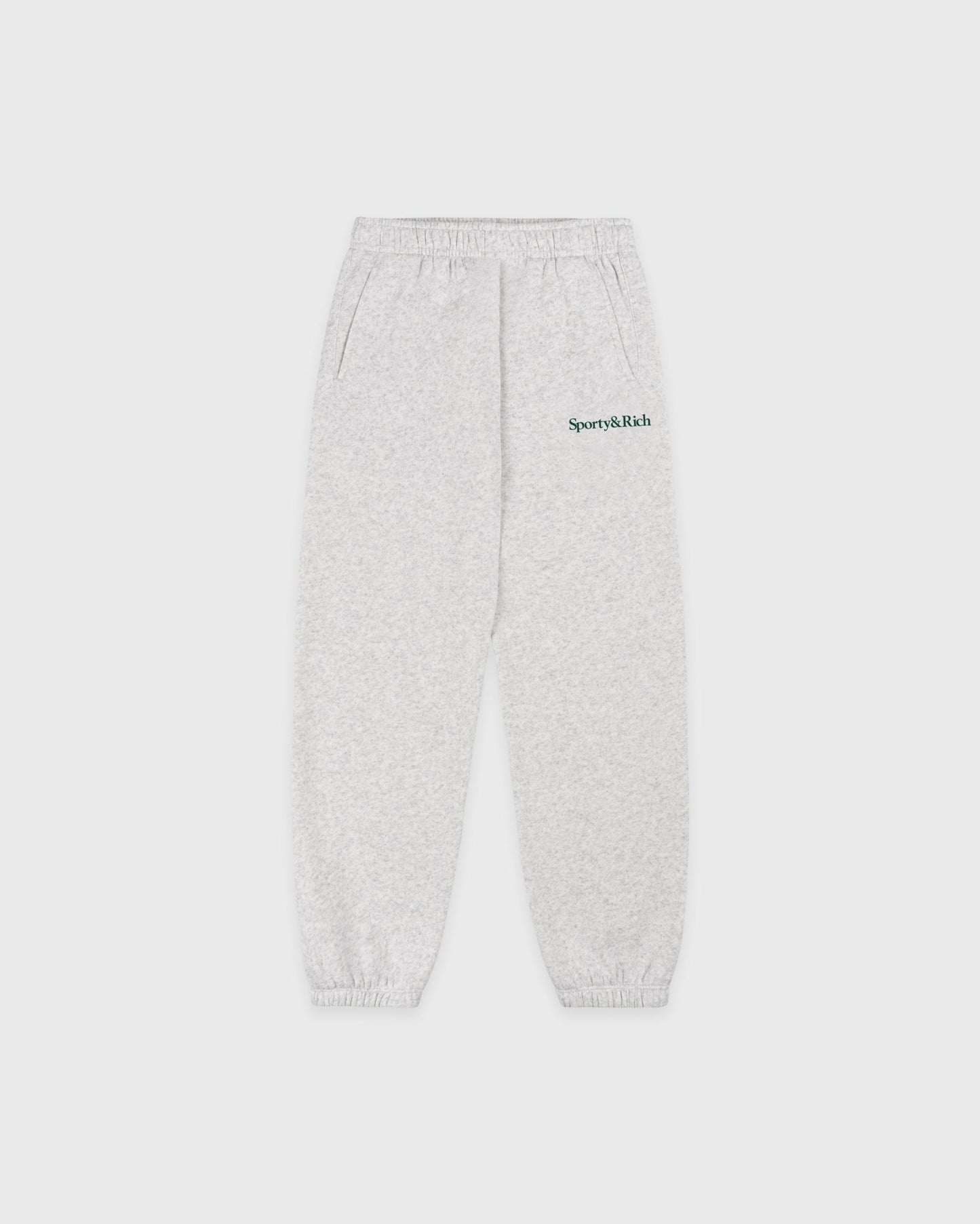 Serif Logo Kids Sweatpant - Heather Gray/Forest