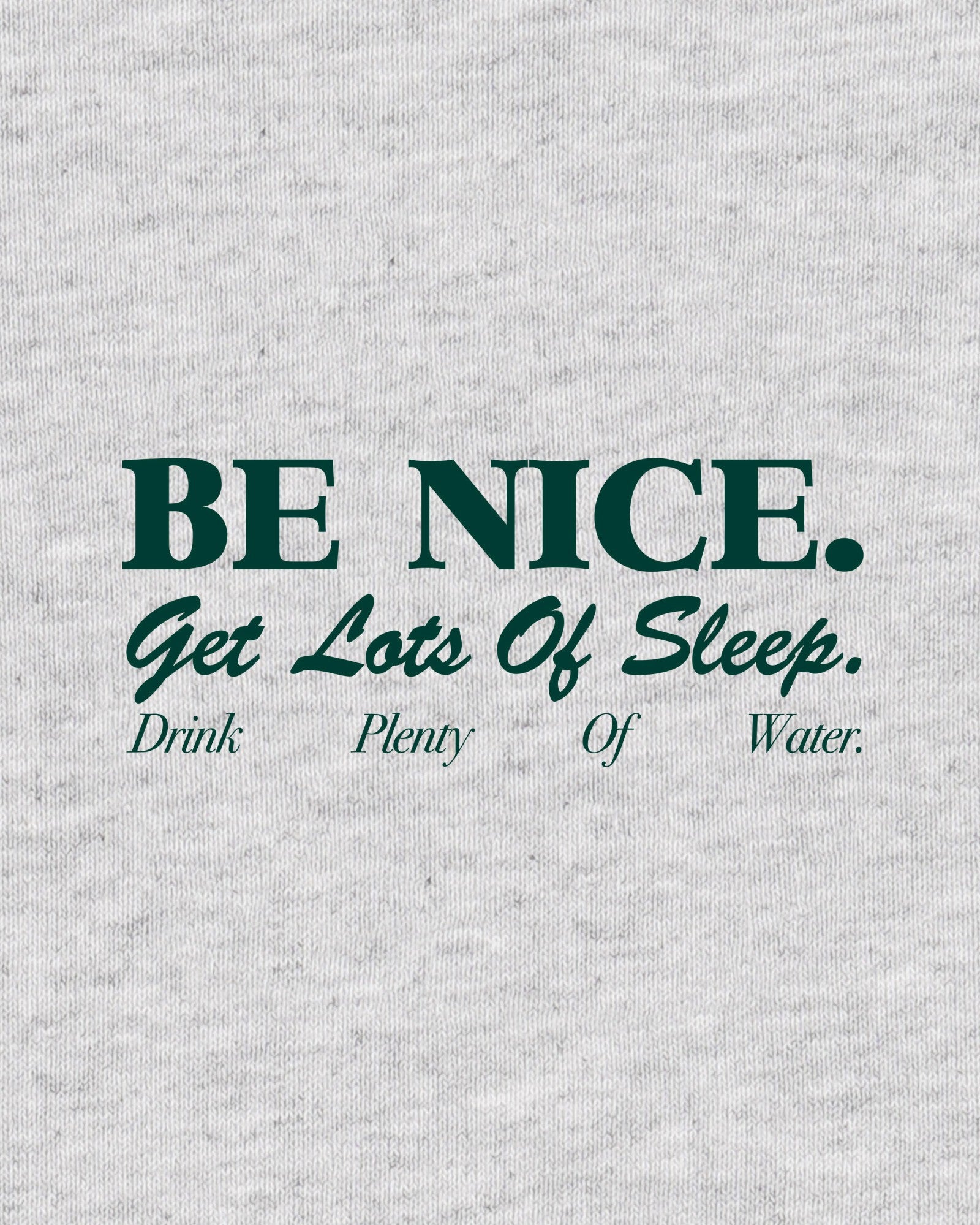 Be Nice Kids T-Shirt - Heather Gray/Forest